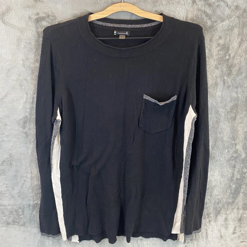 smartwool wool blend shadow pine pocket lightweight sweater