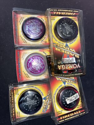 Yomega YoYos 3 SABER WING FIREBALL YO-YOS and 2 Yomega FIREBALL YO