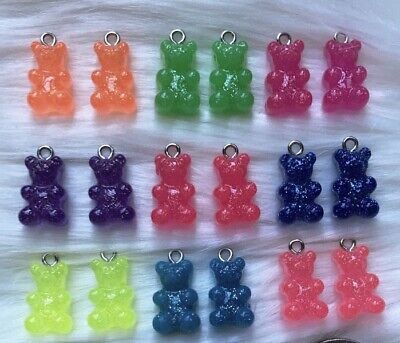 4 20 or 50 BULK Gummy Bear Resin Charms Multi-Color -  Portugal