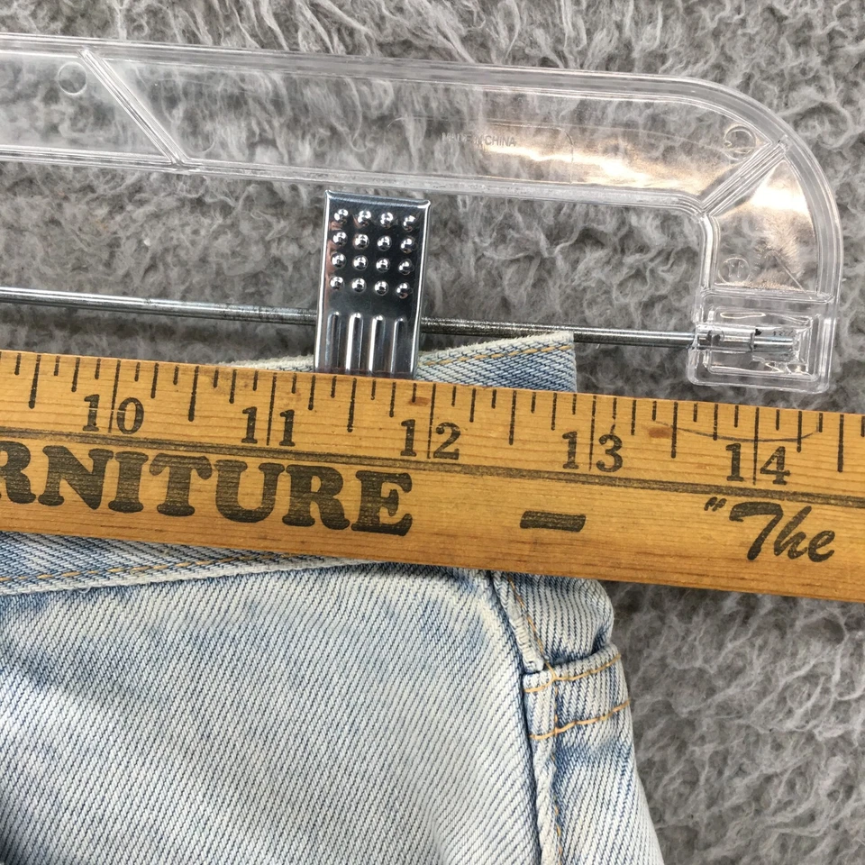 Pantalones Cortos Tobi Corte Mujer 25 Azul Lavado Claro Denim Algodón Botón Mosca Puños Foto 4 de 4