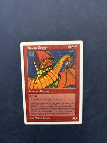 MTG 5TH EDIZIONE SHIVAN DRAGON QUASI NUOVO INGLESE MAGIC THE GATHERING RARA CREATURA ROSSA - Foto 6 di 6
