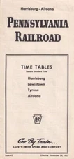 1953 Pennsylvania Railroad system condensed timetable - Harrisburg-Altoona