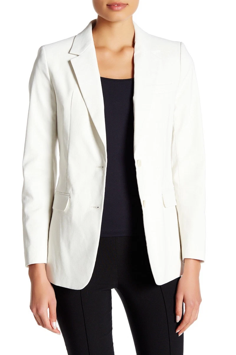 Helmut Lang Shrunken Blazer Jacket Stretch Cotton Size 12