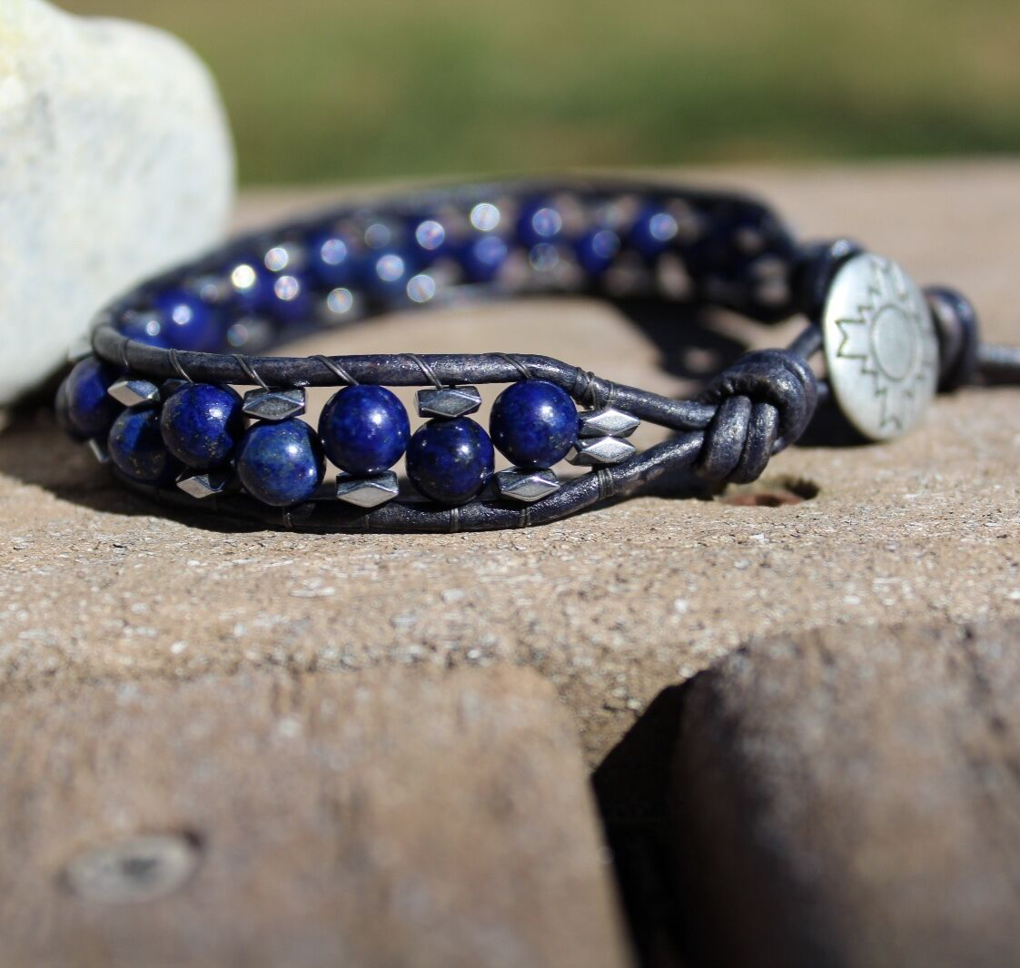 Men's Lapis Lazuli Bracelets Men's Lapis 6mm Beaded
