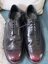 Executive Imperials Leather Oxford Wingtip Dress Shoes Men's 10E3 Cordovan Color