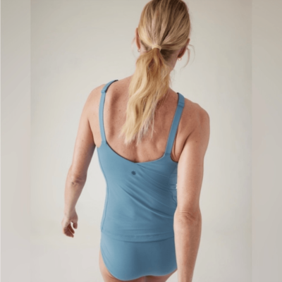 Athleta Size XS Crossed Tankini Top | Skylark Blue #537036 | eBay