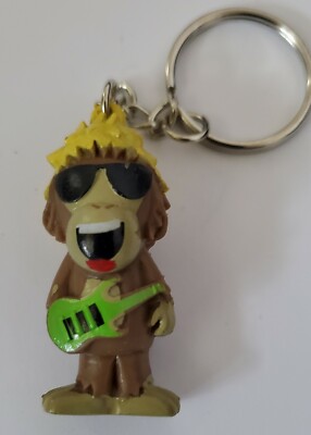 Rock n Roll Monkey Guitar Keychain Collector Toy Birthday Party Favor Gift Prize