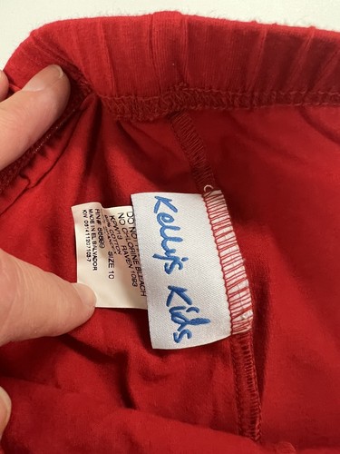Kellys Kids Girls 10 Ruffle PantsCotton/Spandex Red - Picture 3 of 5