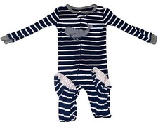 2T Footed Zip Sleeper Whale Carters Boys Toddler PJs