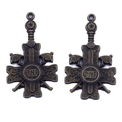 5PCS Cross Charm Pendants 45x26mm DIY Handicrafts Jewelry Accessories Supplies