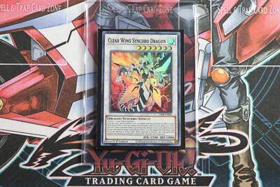YuGiOh Clear Wing Synchro Dragon LED8-EN001 1st Edition Super Rare 