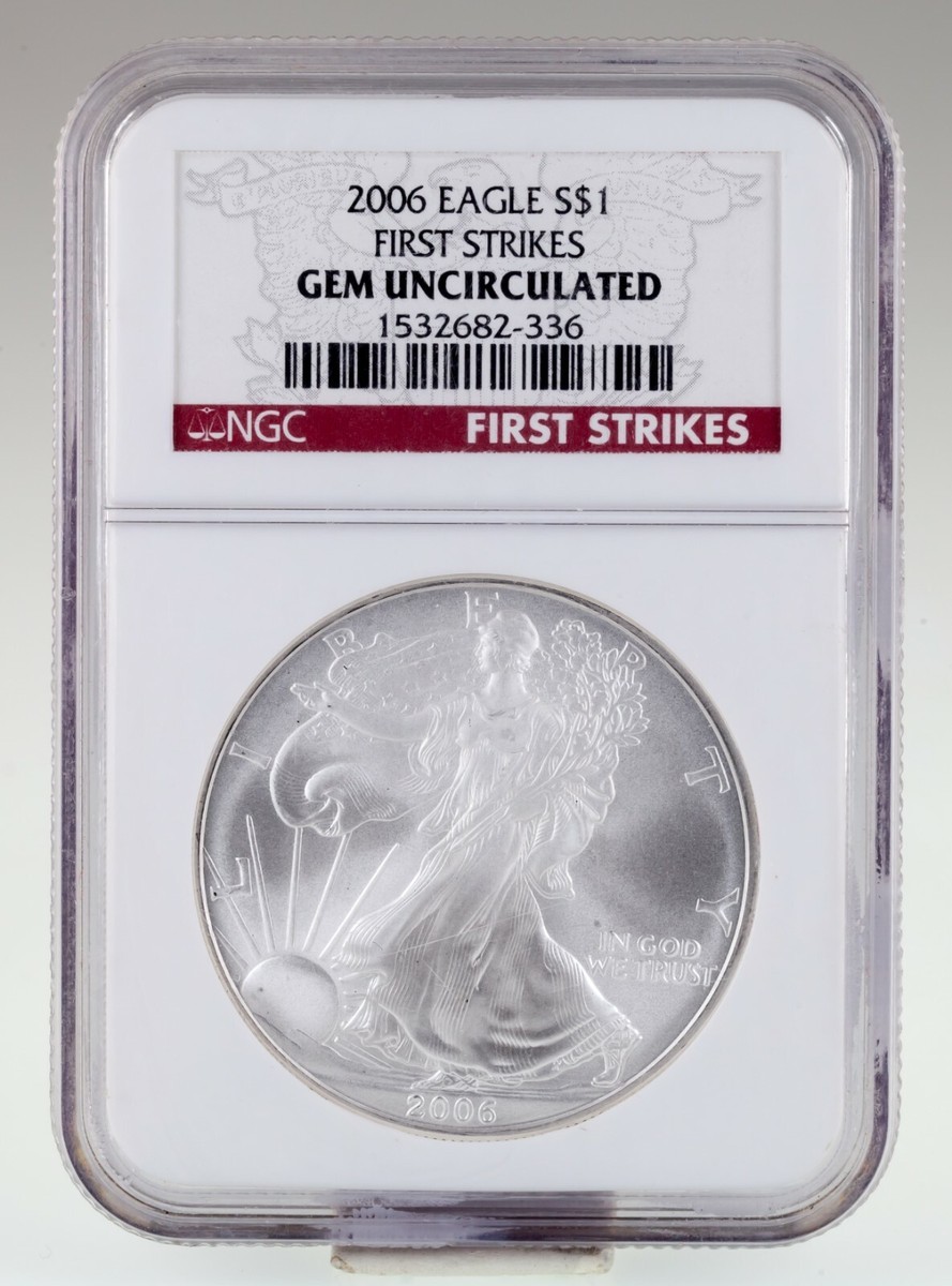 2006 $1 Silver American Eagle Graded by NGC as Gem Uncirculated