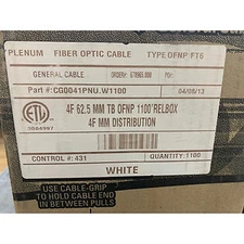 General Cable CG0041PNU 4 Strand Fiber Multimode Indoor Fiber 62.5/125 Plenum...