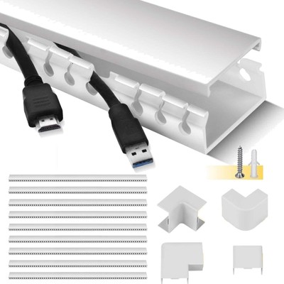 Kabelkanal Selbstklebend Weiß, Kabelmanagement Schreibtisch Organizer, Cable ...
