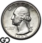 1932-D Washington Quarter, Low Mintage Choice AU Key Date Denver Issue