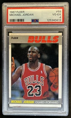 1987-88 Fleer Michael Jordan #59 Bulls PSA 4
