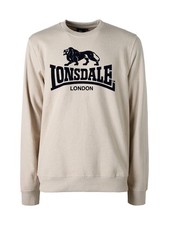 Lonsdale Felpa girocollo da uomo con logo - beige