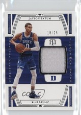 2020-21 National Treasures Collegiate Legacy Materials 18/25 Jayson Tatum 0gp4