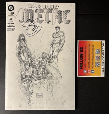 Dark Knights Death Metal #1 Oversized WIP Work in Progess Signed Snyder COA READ