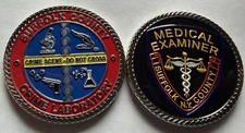 SUFFOLK COUNTY POLICE CRIME LAB MEDICAL EXAMINER  FORENS CHALLENGE COIN NEW YORK