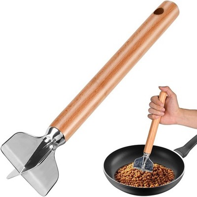 Stainless Steel Meat Chopper Masher Tool 11 Inch for Ground Beef Hamburger Meat