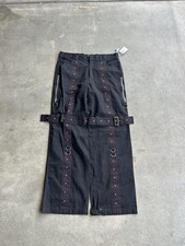 RARE VINTAGE Late 90  s Women  s TRIPP NYC Size L Black Rave Pants Straps Zippers