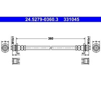 1X Bremsschlauch ATE 24.5279-0360.3 Passend FüR Suzuki
