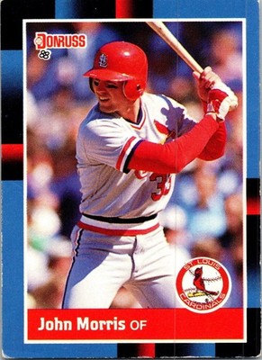 1987 John Morris 33 Cardinals 480 Leaf Baseball Sports Trading Card