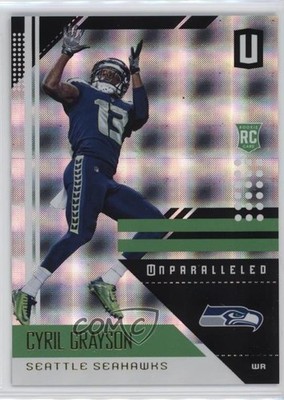 2018 Panini Unparalleled Superplaid 79/150 Cyril Grayson #182 Rookie RC 0a3