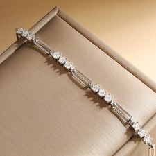 1.8ct Round Cut Lab‑Created Diamond Test Pass VVS1/D/Excellent 18K Gold Bracelet