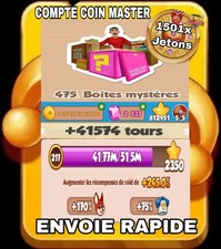 Compte Coin Maste 41k Spin 1501x Jetons Village 475 Envoie Rapide ⏱️