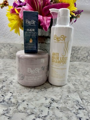 BLeST Hair Loss Bundle, Shampoo & Arabica Coffee Hair Mask & Hair Growth Oil