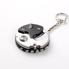 Outdoor Multifunctional Mini Pocket Knives Screwdriver Keychain Tools Coin round