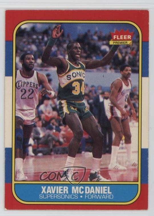 1986-87 Fleer Xavier McDaniel #72 Rookie RC