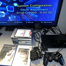 PlayStation 2 (PS2) Slim Black Console With Controller, Games Bundle,Memory Card