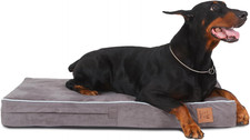 Orthopedic Memory Foam Pet 40"X 25"X 4",Slate Grey /Dog Bed with Durable Waterpr