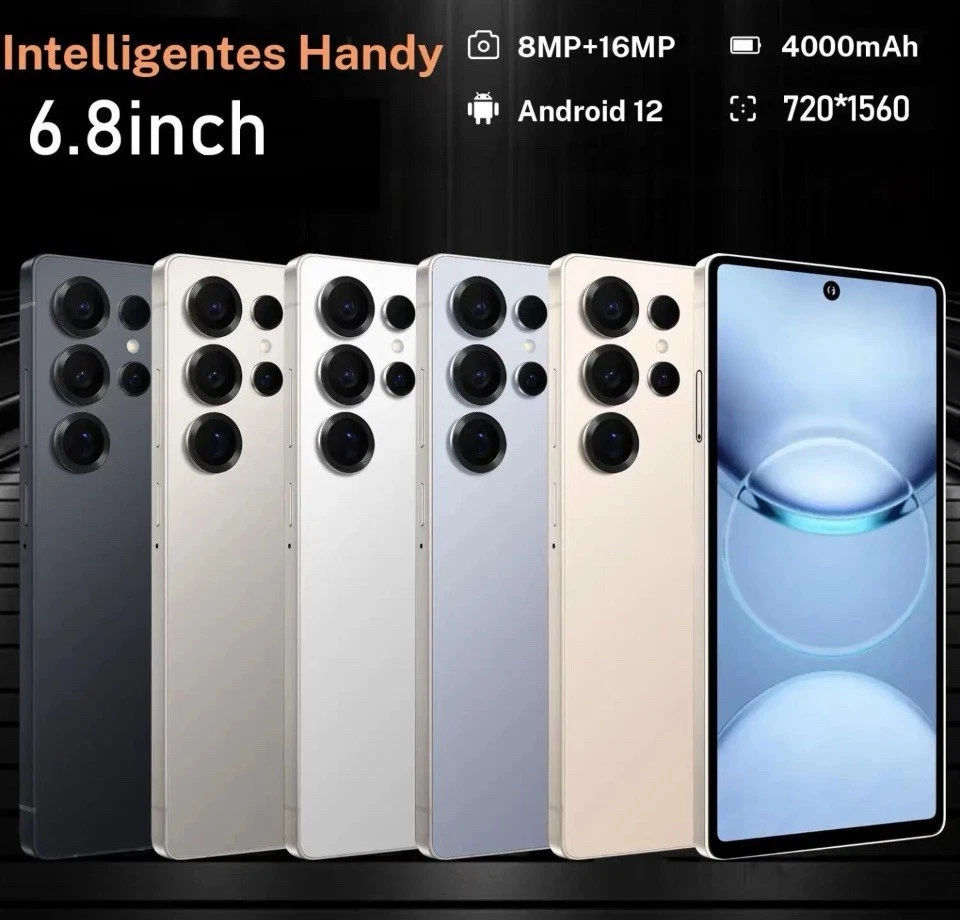 FUFFI 6,8 Zoll Smartphone, 4GNetzwerk Unlocked Phone mit Stift, Android 12.0 - Bild 3 von 4