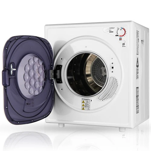 1500 W 13.2 LBS Electric Clothes Dryer Efficient Heating for Highest 149°F White