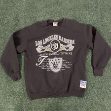 Vintage Nutmeg Mens XL Oakland Raiders Gray Crewneck Sweatshirt Pullover