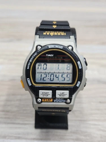 Vintage Timex 90s Ironman Triathlon Watch Mens Indiglo 8 Lap 100 Meter, Parts