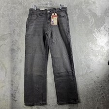 Levi Strauss Signature Jeans Boys 14 Gray Straight Stretch Adjustable Waist