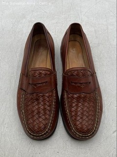 Rockport Womens Brown Woven Leather Moc Toe Slip On Loafer Shoes Size 7.5