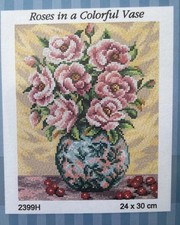 Orchidea Printed needlepoint tapestry Canvas 24x30 cm Flowers