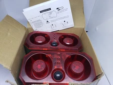 2x Solar-Powered Motion Sensor Alarm with 130dB Barking Dog Sound & Strobe Light