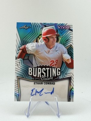 2025 LEAF VIVID /10 BURSTING WITH TALENT ETHAN CONRAD AUTO Chicago Cubs