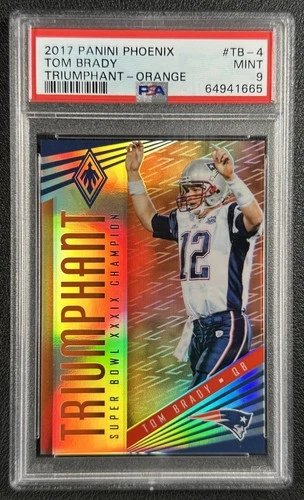 TOM BRADY PSA 9 2017 PANINI PHOENIX #TB-4 TRIUMPHANT ORANGE 13/49 PATRIOTS