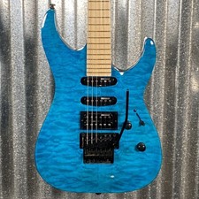 ESP LTD MH-203QM See Thru Blue Quilt Top Guitar MH203QMSTB #0106 Used