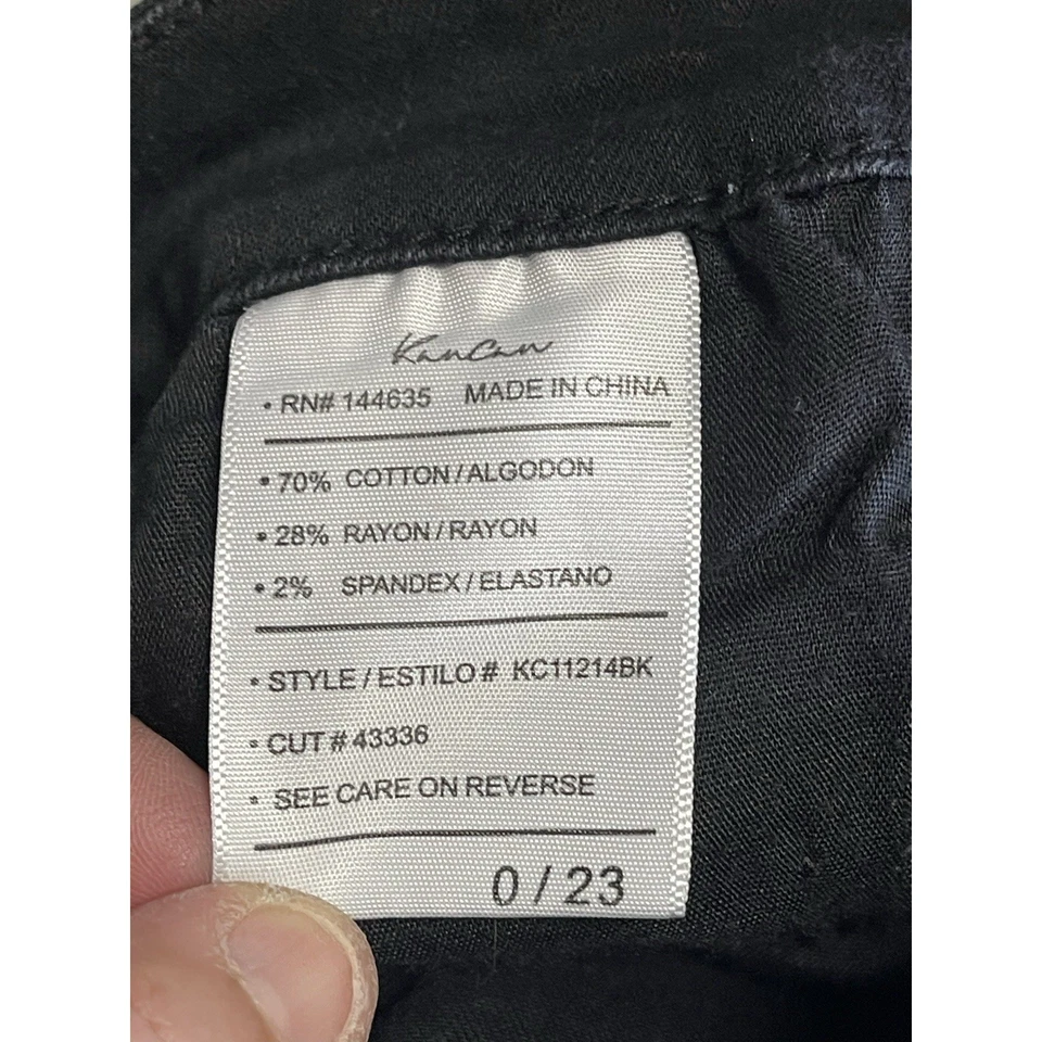 Kancan Black Skinny Jeans Women 0/23 Stretch KC11214BK Foto 3 de 4