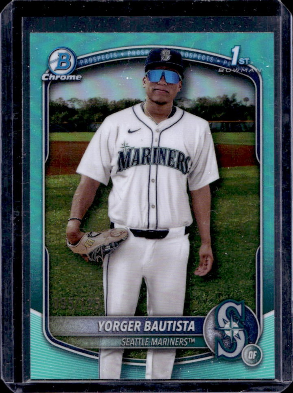 2025 Bowman Chrome Yorger Bautista Aqua Refractor 1st #/125 Mariners