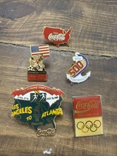 Coca Cola Olympic Pins Lot of 5 Atlanta World Cup 1996 Vintage 1994